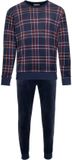Pastunette Northern Checks Pyjama Velours Fleece Blauw Geruit Maat M
