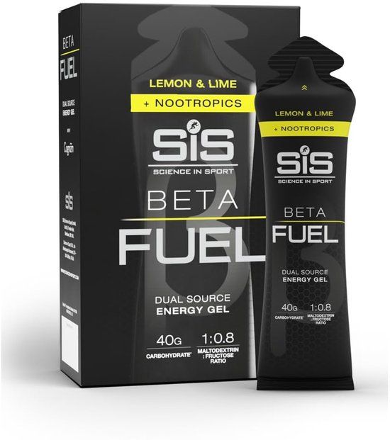 SIS Science in Sport - SIS Beta Fuel - Dual Source Energy Gel Nootropics - Lemon & Lime smaak - 6 x 60ml