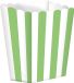 Amscan Europe Gmbh Popcorn of snoep bakjes - groen/wit - 5x stuks - chipsbakjes/snackbakjes - kinder verjaardag/feestje - karton - traktaties