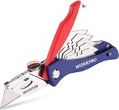 WORKPRO Couteau utilitaire pliant avec 5 lames de rechange