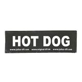 Julius-K9 Verwisselbare haak & lus patches, 1 paar, HOT DOG, Maat: klein, zwart