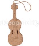 Decopatch hanger kerstmis Viool om op te hangen 11 cm bruin papier