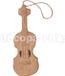 Decopatch hanger kerstmis Viool om op te hangen 11 cm bruin papier