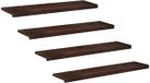 vidaXL - Marchepieds - 4 pièces - 110 x 30 x 2 cm - Marron foncé - Hêtre massif