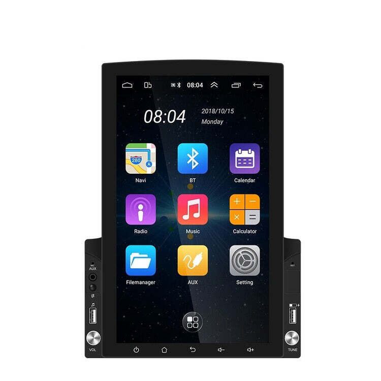 Elemental Goods B.V. TechU™ Autoradio AT36 – 2 Din – Verticaal 9.7” Touchscreen Monitor – Bluetooth - 4715