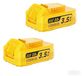StarTech 20V MAX 20V MAX accu - Reserveaccu voor DCBP034 elektrische gereedschappen - Lithium-ion - 3500mAh capaciteit - Compatibel met DCBP520 - Set van 2 stuks 2BAT