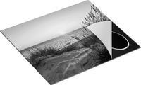 Chefcare Inductie Beschermer Strand en Zee - Zwart Wit - 57,6x51,6 cm