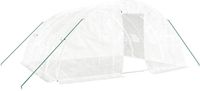 vidaXL Kas met stalen frame, wit, 20 m², 5x4x2,3 m