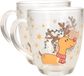 Humbert Und Brandt Gmbh Tasse/Becher Weihnachten - 2x Stück - mit Rentier - Glas - 300 ml