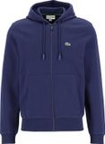 Lacoste Heren Hoodie Sweatsvest met Rits Navy Blauw