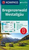 Carta KOMPASS Wandelkaart 2 Bregenzerwald - Westallgäu
