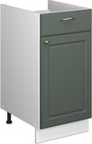 Vicco Fame-Line Onderkast voor spoelbak/kookplaat, Groen-Goud Landhuis/Wit, 40 cm