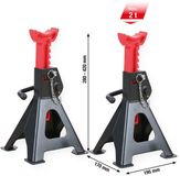 KS Tools performance Stahl-Unterstellbock mit Schnellverstellung, 2000 kg