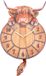 Nemesis Now Hooglander Stier Wandklok Bruin 36.8cm