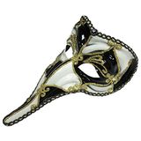 Bristol Novelty EM420 Loki masker, zwart/wit, mensen, eenheidsmaat