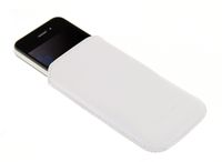 Pro-Tec PEU4WH Buidelzak Wit Leer Krasbestendig voor Apple iPhone 4/4S