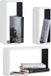 Relaxdays Wandkubus Set van 3 - Wit-Zwart - MDF - 44x24x10 cm