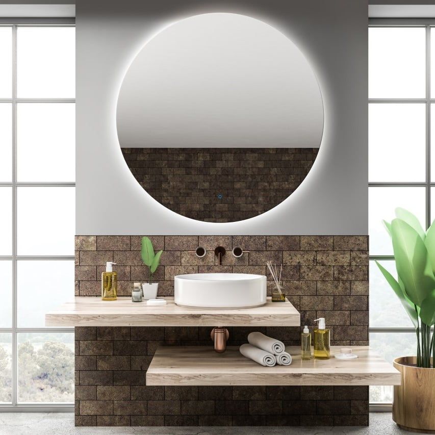 Gliss Design Oko Rond LED Verlichting Spiegel - 90 cm - 8719304011606