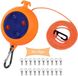 Ibenzoa® Waslijn uittrekbaar, draagbaar, 10 meter – ABS-behuizing en nylon touw, inclusief 20 windbestendige wasknijpers, compact, diameter 7,5 cm, met 2 haken