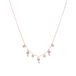 LUXENTER Muraz halsketting met glanzende zirkonia, 18 karaat roségoud, korte halsketting, damessieraden
