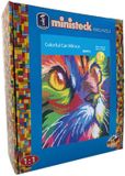 Ministeck mosaïque chat coloré Minka - boîte XXL 8600 pièces.