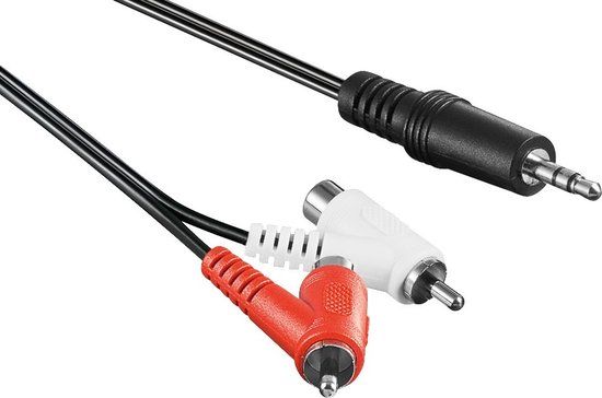 Goobay 3.5mm Jack - Tulp Stereo Audio Kabel - 1.5 meter - Zwart - 10 stuks