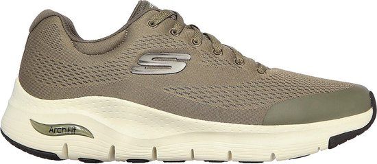 Skechers Arch Fit - Heren Sneakers - Olijfgroen - Maat 44