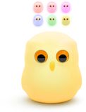 Vulpes Goods Nachtlampje Kinderen Uil - 8 LED Kleuren & Wit – Nachtlampje Babykamer – USB-Oplaadbaar – Dimmer – Timer – Draadloos - Kindvriendelijk