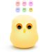 Vulpes Goods Lampe de chevet Enfants Hibou - 8 LED Couleurs & Blanc – Lampe de chevet Chambre bébé – Rechargeable par USB – Gradateur – Minuterie – Sans fil – Adapté aux enfants