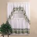 CHF & You Cottage Ivy Country Curtain Tier En Swag Set, Multi, 56-Inch X 36-Inch