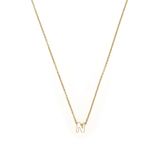 LUXENTER 18K Gouden Alfabet Ketting - Letter N