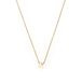 LUXENTER 18K Gouden Alfabet Ketting - Letter N