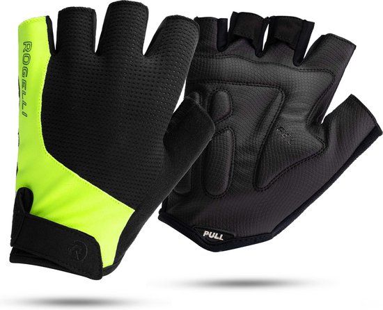Rogelli Essential Zomer Fietshandschoenen - Heren - Zwart/Fluor - Maat XXL