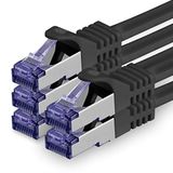 1aTTack.de 5x 1,5 m CAT7 netwerkkabel - 10 Gigabit - RJ45 patchkabel Ethernetkabel (SFTP PIMF LSZH CU) - zwart