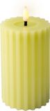 Lumineo Luxe LED Stompkaars - Groen Ribbel - D7,5 x H15 cm - Timer
