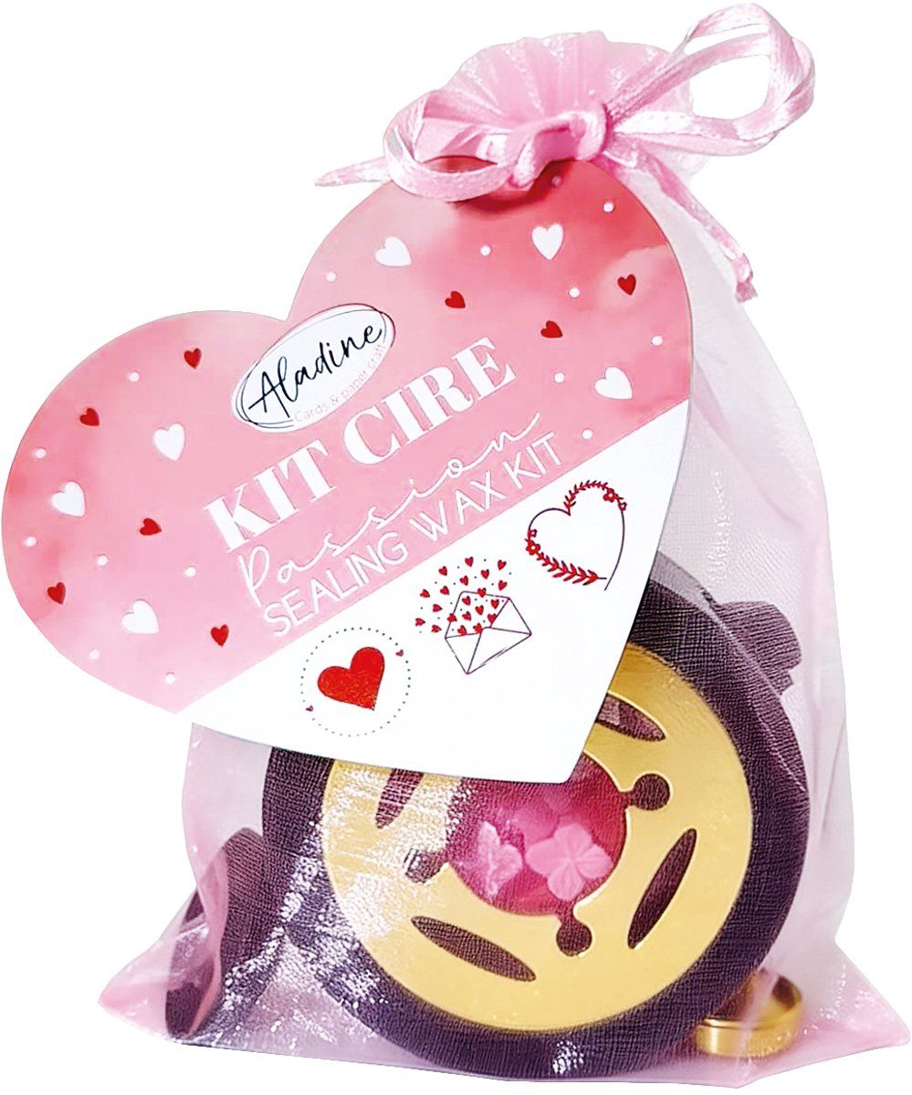 Aladine - 71140 Passie waxset – stempel + fornuis + lepel + wasparels – hart liefde – 71140