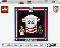 LEGO Editions 43033 2026 Amerikaans nationaal voetbalteamshirt - Bouwset voor kinderen vanaf 10 jaar