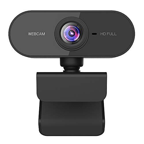 Guijiyi Dewanxin Webcam met Microfoon, Full HD 1080P Streaming Webcam voor pc, MAC, Laptop, met 360° roterende basis, Plug and Play USB-camera voor Youtube, Skype Video Calling, Studeren, Conferentie, Gaming