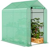Outsunny Tuinkas - Polyetheen/Staal - 186x120x190cm - Groen