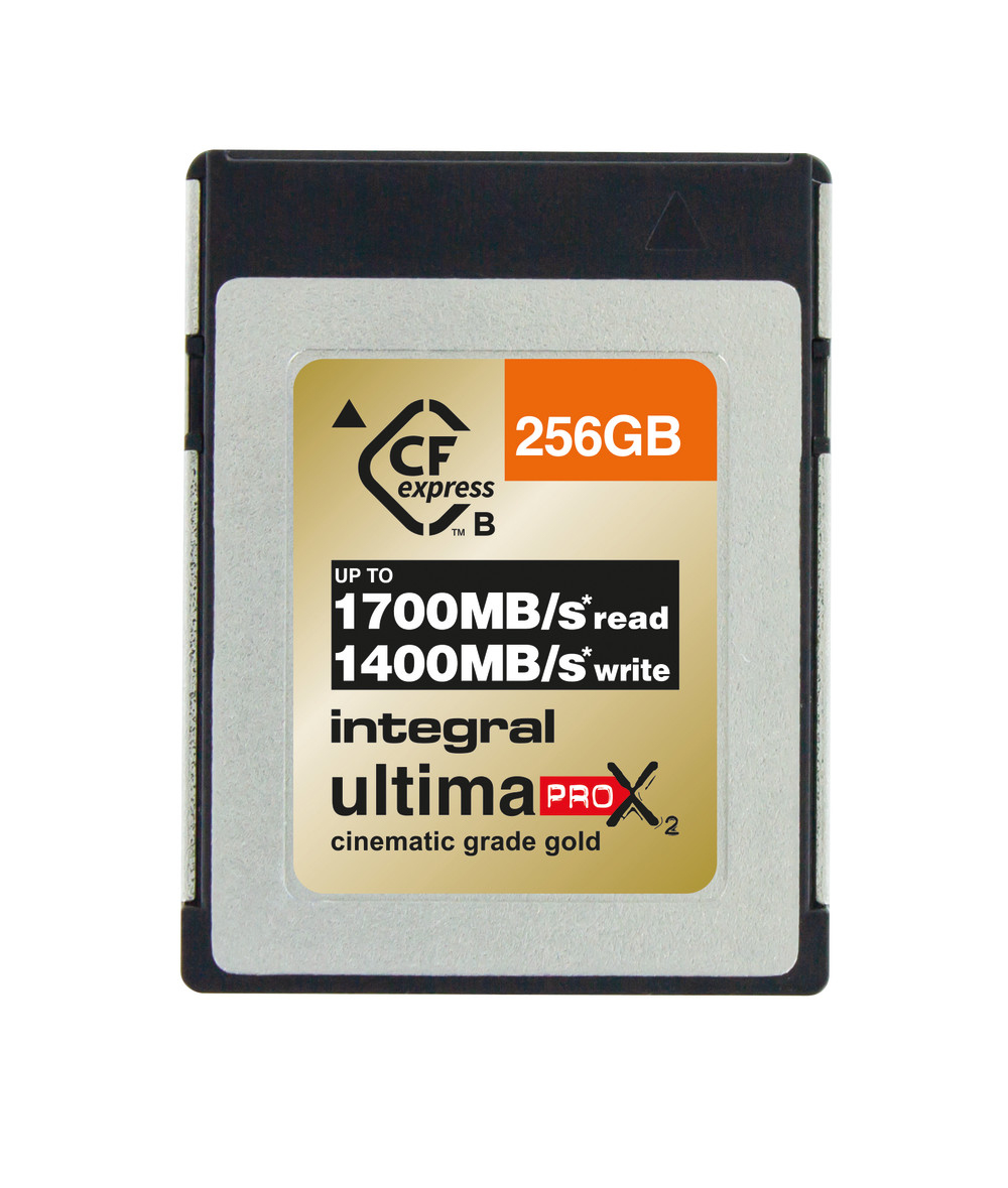 Integral 256GB UltimaPro X2 CFexpress Cinematic Gold Type B 2.0 Card