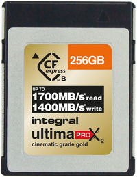 Integral 256GB UltimaPro X2 CFexpress Cinematic Gold Type B 2.0 Card