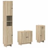 vidaXL 3-delige badkamerkast set EDE Sonoma Eiken Bewerkt hout