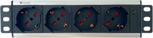 Techly Professional 023158 Prise universelle - 4 prises - 25,4 cm (10 pouces) - Prise italienne - 1,5 U