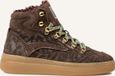 Floris van Bommel Sfw-10175 Fygi Sneakers - Suède - Dames - Bruin - Maat 41,5