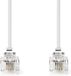 Nedis Telecomkabel - RJ11 Male - RJ11 Male - 5.00 m - Kabel design: Plat - Kabeltype: RJ11 - Transparant / Wit