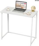 RFWR® Opvouwbaar Bureau voor Kleine Ruimtes - Compacte Vouwtafel voor Gaming en Werken - Wit