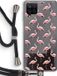 Case Company® - Samsung Galaxy A12 Case with Cord - Flamingo - Black Cord - Back Cover