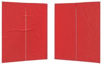 vidaXL Party Tent Zijwand - 2 stuks - 200 x 195 cm - Rood - PE en staal