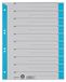 Leitz Tabbladen voor A4, omslag en 10 tabbladen, tabs kunnen individueel op maat worden gesneden, 25 stuks, extra breed, grijs/blauw, 100% gerecycled karton, 16523030