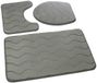 P.P.H.U. EUROMAT Tapis de bain antidérapant Sumba Gris clair Ensemble 3 pièces